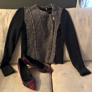 Elie Tahari Wool Zip Up Sweater/Blazer